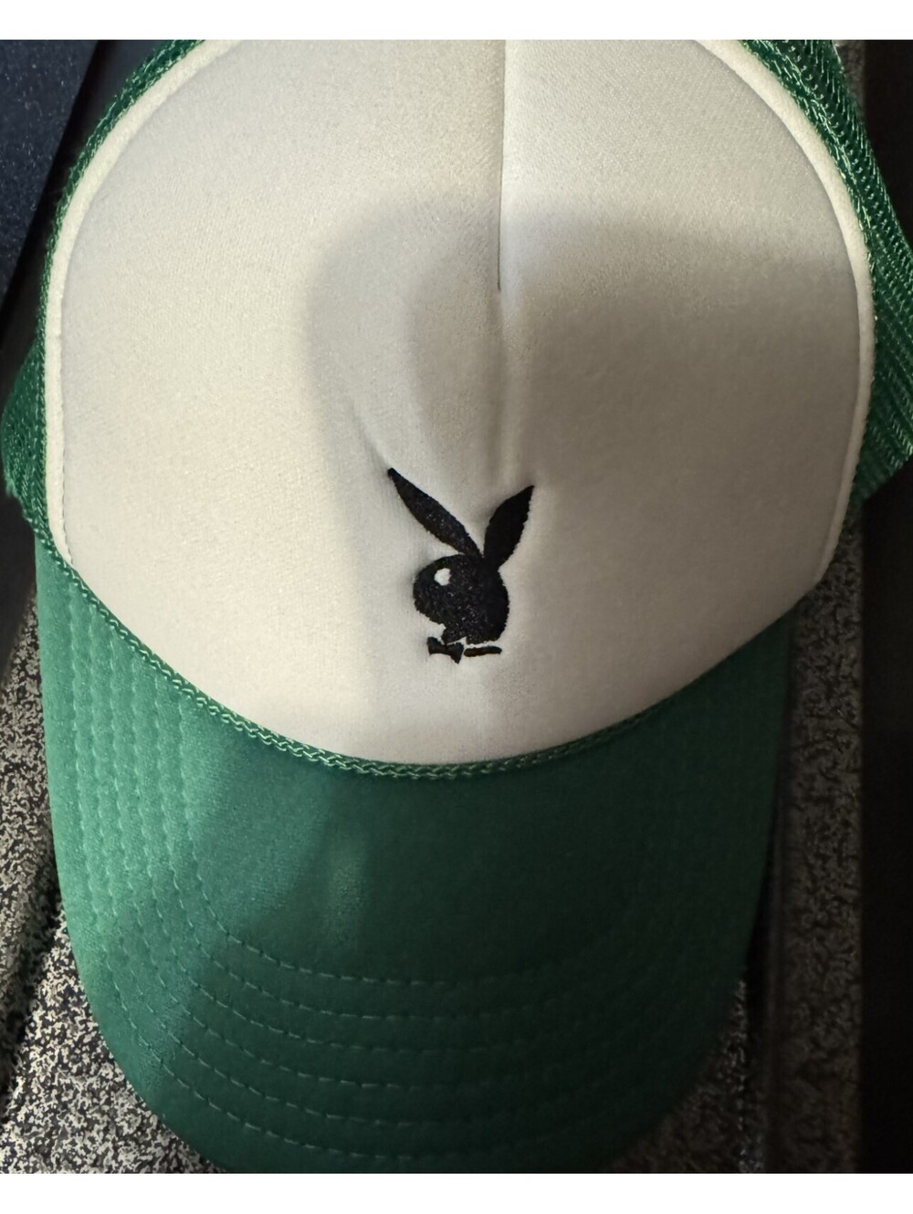Playboy Trucker snapback hat OSFA Green/White